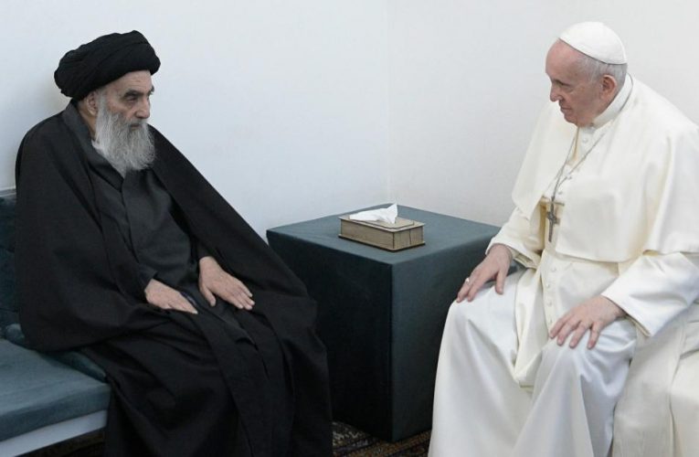 Pope Francis holds historic meeting with revered Shia cleric in Iraq’s Najaf