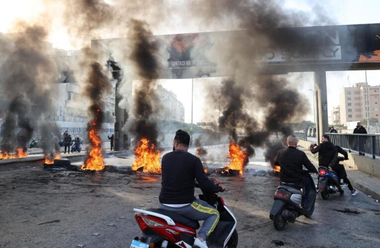 Lebanese protesters block roads over economic meltdown