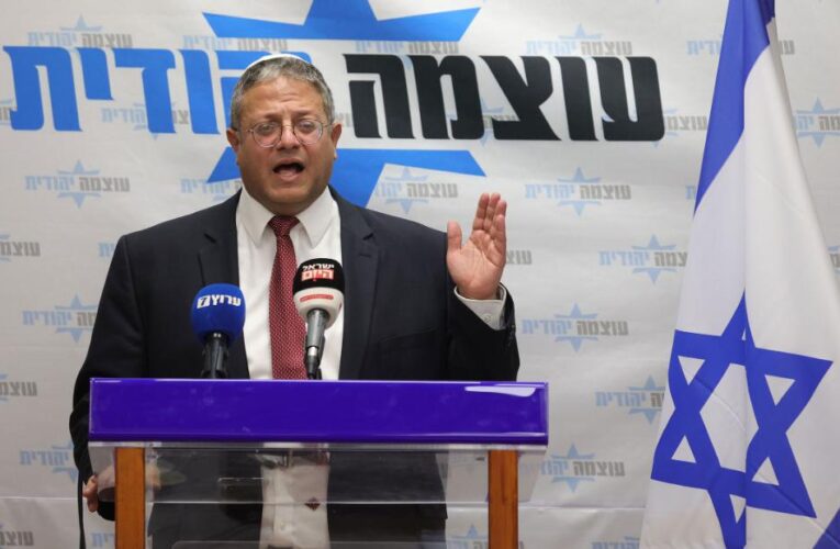 Israel’s Ben Gvir orders police to take down Palestinian flags, testing limits of his authority