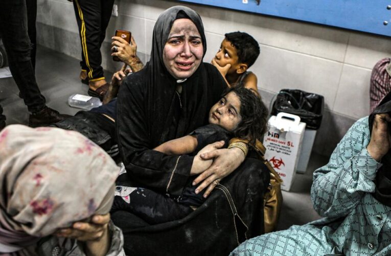 Names written on children’s bodies speak to the fears of Gazan parents amid the Israel-Hamas war