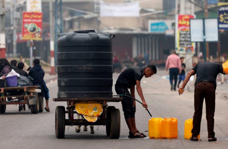 Gazans forced to drink dirty, salty water as the fuel needed to run water systems runs out