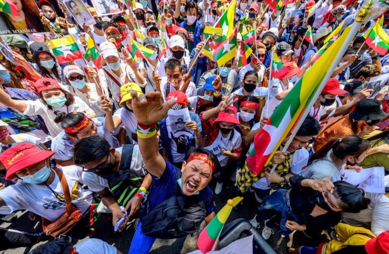 Myanmar Protesters Honor Slain Teacher
