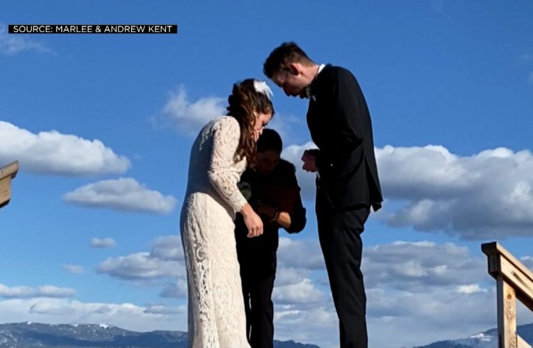 صدم شريكة حياته.. عريس يُسقط خاتم الزواج في بحيرة بالخطأ أثناء حفل الزفاف