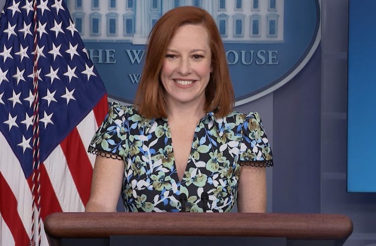طائرة تقاطع مؤتمر المتحدثة باسم البيت الأبيض فجأة.. شاهد رد فعلها