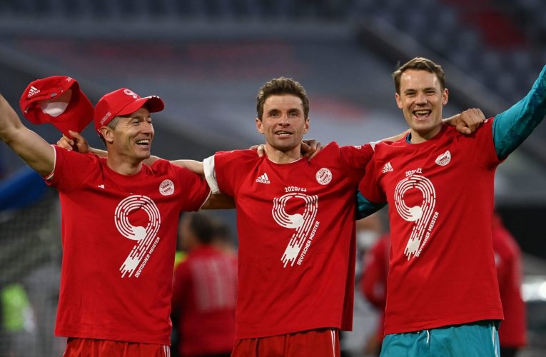 بايرن ميونيخ يفوز بلقب الدوري الألماني للمرة التاسعة على التوالي