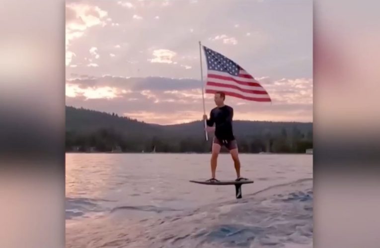 فيديو مارك زوكربيرغ “يُحلق” على المياه بالعلم الأمريكي يثير سخرية واسعة