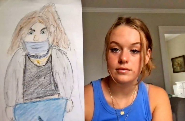 أعجب بها ورسم لوحة لا تشبهها.. خربشات شاب لغريبة في المطار تلقى رواجًا كبيرًا