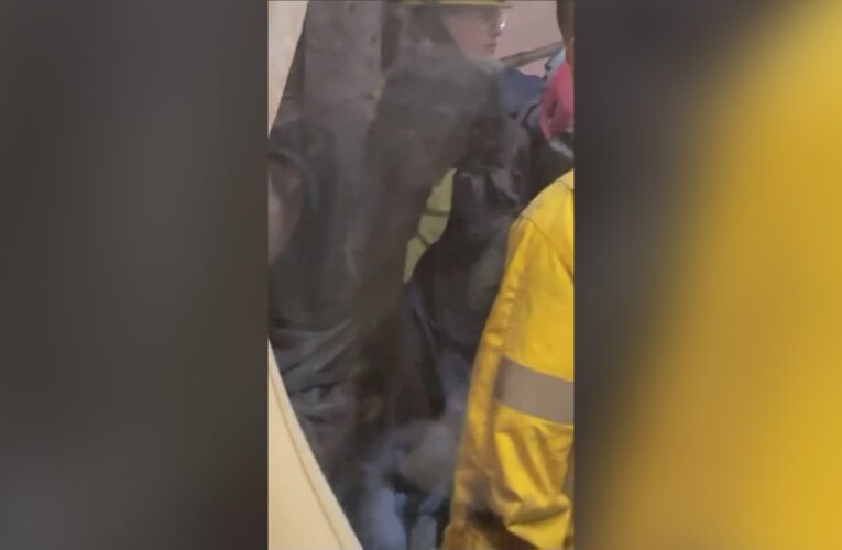 علق في مدخنة.. شاهد ما حدث لرجل اقتحم منزل عائلة بطريقة غريبة