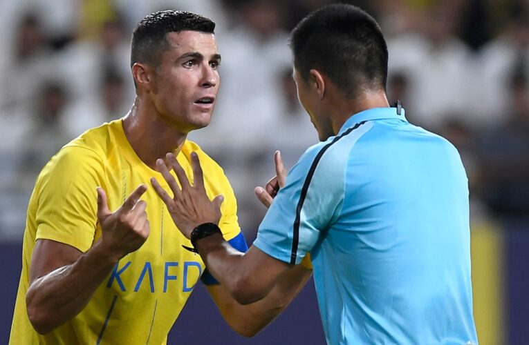 تداول فيديو لانفعال كريستيانو رونالدو على حارس المنافس خلال مباراة في دوري أبطال آسيا