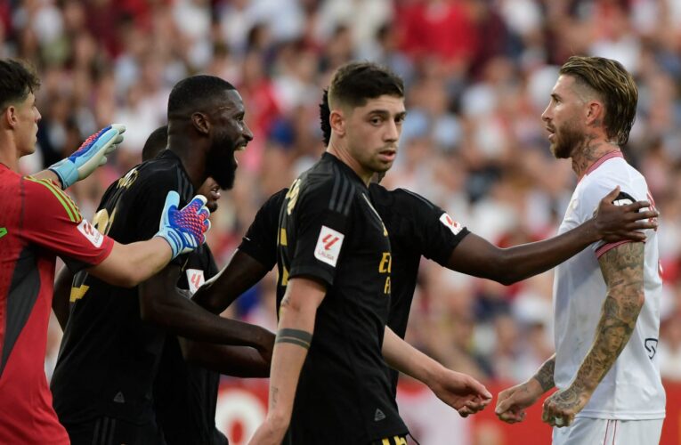 مشادة بين راموس مع روديغر خلال مباراة ريال مدريد وإشبيلية