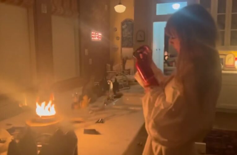 فيديو يظهر رد فعل المغنية تايلور سويفت لحظة اندلاع حريق داخل منزلها