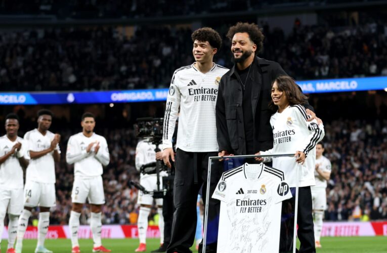 بحضور أطفاله.. وداع “استثنائي” من ريال مدريد لمارسيلو بعد اعتزاله كرة القدم