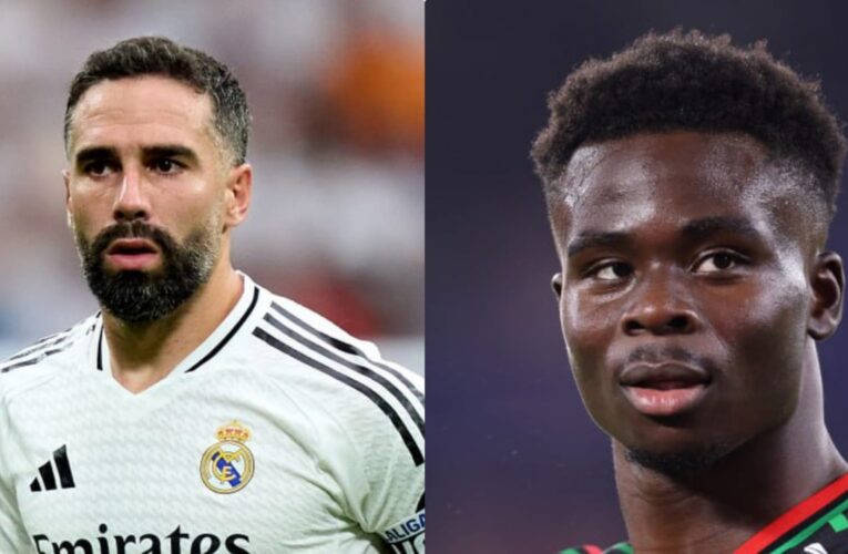 مشادة بين كارفخال وساكا خلال مباراة ريال مدريد وأرسنال