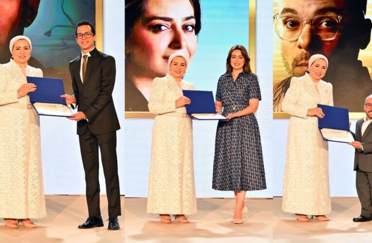 انتصار السيسي تكرم ممثلين مصريين لعبوا أدوارا تدعم أصحاب الهمم في الدراما المصرية