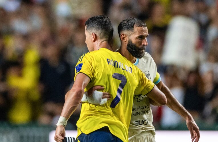 لقطة بين رونالدو وبنزيما في مباراة النصر والاتحاد تشعل تفاعلا