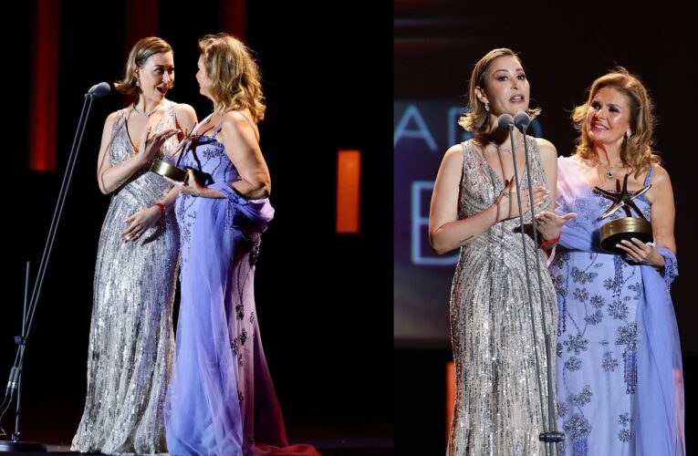 منة شلبي تتعرض لموقف محرج خلال تكريمها في “الجونة السينمائي” ويسرا تتدارك الموقف