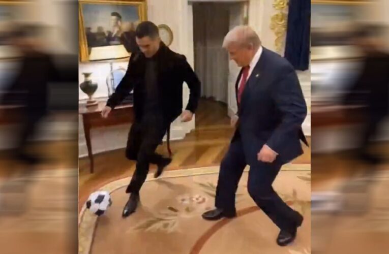 ترامب ينشر فيديو يلعب الكرة مع رونالدو بالمكتب البيضاوي معدلا بالذكاء الاصطناعي ويشعل تفاعلا