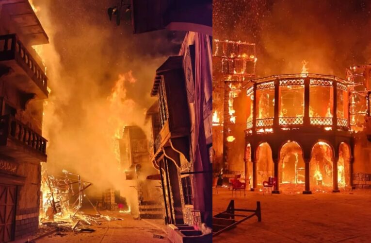 قدّرت الخسائر بـ 1,5 مليون دولار.. حريق يلتهم ديكورات المسلسل السوري “النويلاتي”