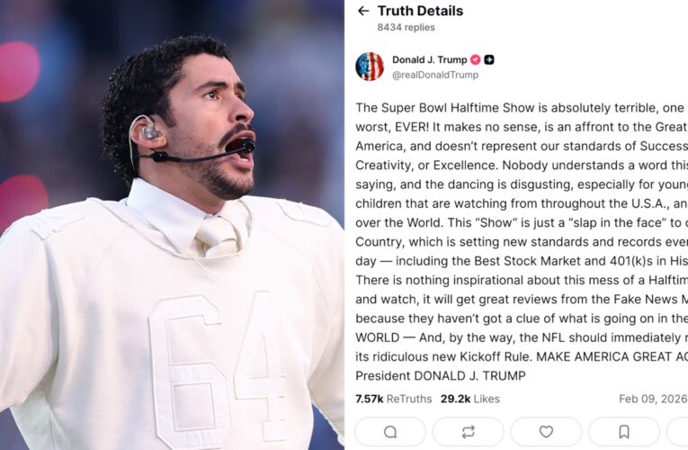 ترامب يهاجم أداء باد باني: “من الأسوأ على الإطلاق”